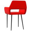 vidaXL Cadeiras de jantar 2 pcs couro artificial vermelho