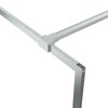 vidaXL Divis&oacute;ria de chuveiro prateado 115x195cm vidro ESG transparente