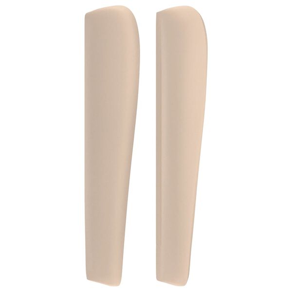 vidaXL Cabeceira cama c/ abas couro artif. 83x23x118/128 cm cappuccino