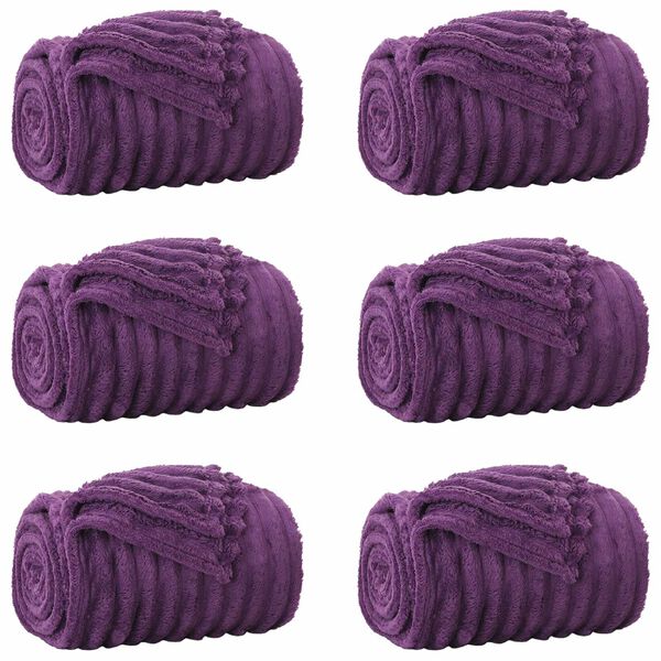 vidaXL Cobertores de Sof&aacute; 6 pcs Roxo 240 x 220 cm L&atilde;