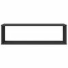 vidaXL Prateleiras parede forma de cubo 2pcs contr. 100x15x30 cm cinza
