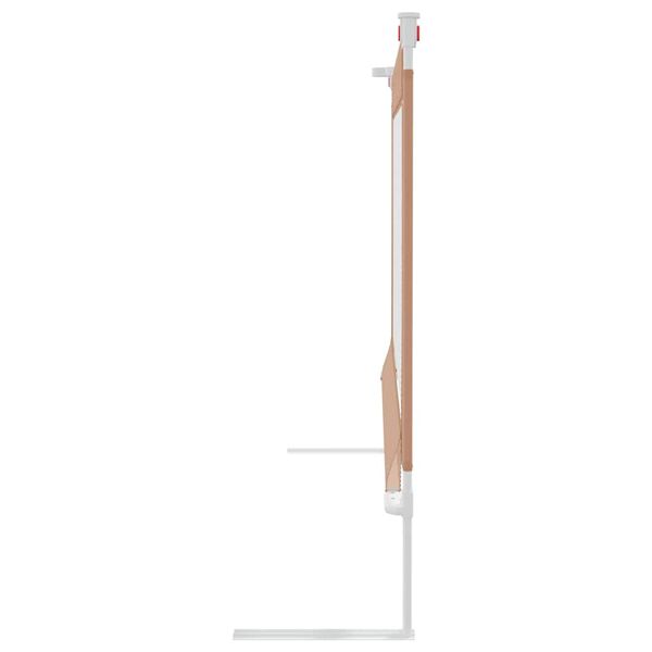 vidaXL Barra segur. p/ cama infantil tecido 200x25cm cinza-acastanhado