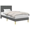 vidaXL Estrutura da Cama Cinzento-Escuro 90 x 190 cm Tecido