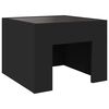 vidaXL Mesa de centro com luzes LED Infinity 40x40x30 cm preto
