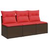 vidaXL | Sof&aacute; de jardim | Castanho 165 x 62 x 69 cm Rattan Sint&eacute;tico