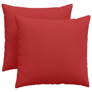 vidaXL Travesseiros de Sof&aacute; 2 pcs Vermelho 45 x 45 cm tecido