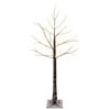 vidaXL &Aacute;rvore de Natal LED com neve Castanho 22 x 22 x 120 cm Pl&aacute;stico