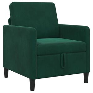 vidaXL Sofa com Armazenamento Verde-Escuro 72 x 78 x 87 cm Poli&eacute;ster