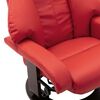 vidaXL Cadeira TV reclin&aacute;vel c/ apoio de p&eacute;s couro artificial vermelho