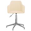 vidaXL Cadeira de jantar girat&oacute;ria tecido cor creme