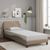 vidaXL Estrutura de cama Dover couro artif. 90x190 cm cappuccino