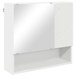 vidaXL Arm&aacute;rio de Espelho Branco 59 x 17 x 55 cm Derivados de Madeira
