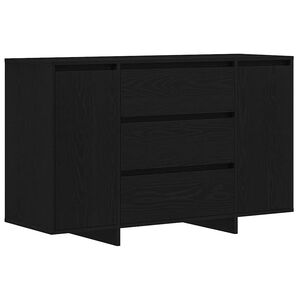 vidaXL Buffet Carvalho Preto 120 x 41 x 75 cm Derivados de Madeira