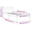 vidaXL Cama sem colch&atilde;o 90x190 cm madeira de pinho maci&ccedil;a castanho-mel