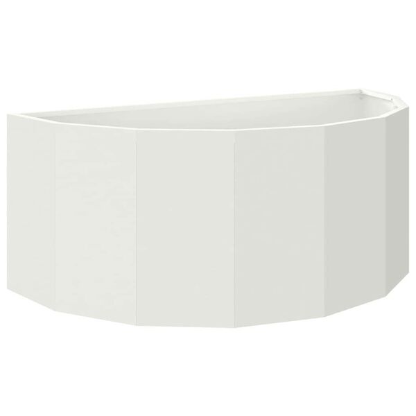vidaXL Floreira Branco 90 x 45 x 35 cm A&ccedil;o