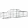 vidaXL Cestos gabião arqueados 5 pcs 200x50x40/60 cm ferro galvanizado