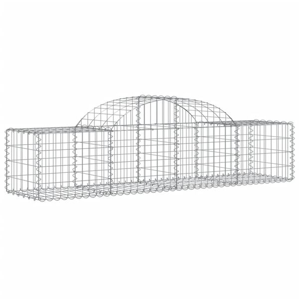 vidaXL Cestos gabião arqueados 5 pcs 200x50x40/60 cm ferro galvanizado