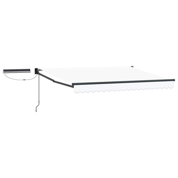 vidaXL Toldo Retr&aacute;til El&eacute;trico Branco 3 x 2,5 m