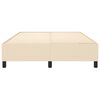 vidaXL Estrutura de cama com molas 140x190 cm tecido cor creme