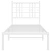 vidaXL Estrutura de cama com cabeceira 80x200 cm metal branco