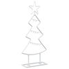 vidaXL &Aacute;rvore de Natal de metal com suporte KUOPIO 60 cm A&ccedil;o Branco