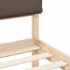 vidaXL Estrutura de Cama com Cabeceira Estofada Cinzento-acastanhado