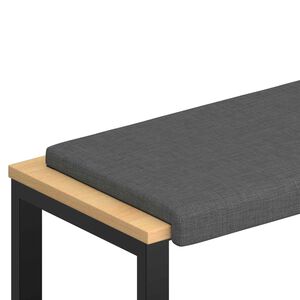 vidaXL Almofada de Banco Tecido Cinzento-Escuro Profundidade 35 cm