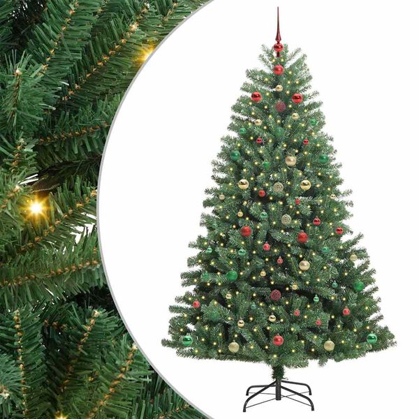 vidaXL &Aacute;rvore de Natal Articulada Artificial Verde 240 cm PVC e Metal