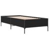 vidaXL Estrutura de cama 100x200 cm derivados de madeira/metal preto