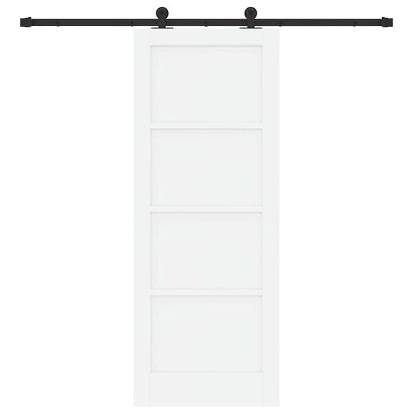 vidaXL Porta Deslizante Branco e Preto 78 x 202 cm
