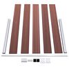 vidaXL Painel de veda&ccedil;&atilde;o para jardim 353x106 cm WPC castanho