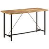 vidaXL Mesa de bar 180x70x107 cm madeira de mangueira maci&ccedil;a e ferro