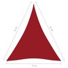 vidaXL Para-sol estilo vela tecido oxford triangular 5x6x6 m vermelho