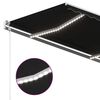 vidaXL Toldo retr&aacute;til manual com LED 450x350 cm antracite