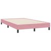 vidaXL Estrutura de cama sem colch&atilde;o 120x220 cm veludo rosa