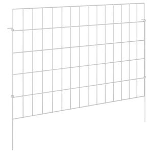 vidaXL Cerca de Jardim com Estacas 48 unid. 75 x 50 cm A&ccedil;o Galvanizado