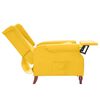 vidaXL Poltrona reclin&aacute;vel tecido amarelo