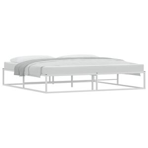 vidaXL Estrutura de cama sem colch&atilde;o branco 200x200 cm metal
