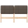 vidaXL Cabeceira estofada com cabeceira Marrom e Taupe 140 cm