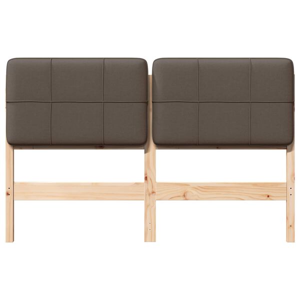vidaXL Cabeceira estofada com cabeceira Marrom e Taupe 140 cm