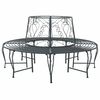 vidaXL Banco de &Aacute;rvore 8-N&uacute;mero de lugares &Oslash; 160 x 89 cm A&ccedil;o