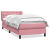vidaXL Cama com molas/colch&atilde;o rosa 80x210 cm veludo