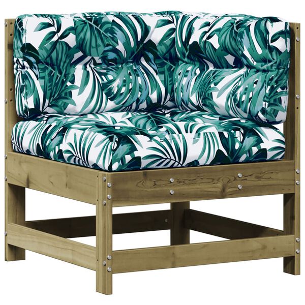 vidaXL 5 pcs conjunto lounge de jardim c/ almofad&otilde;es pinho impregnado