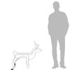 vidaXL Figuras de rena de Natal 3 pcs 60x30x60 cm branco frio