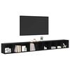 vidaXL Conjunto de m&oacute;vel de TV 3 pcs Carvalho Preto 37 x 35 x 107 cm
