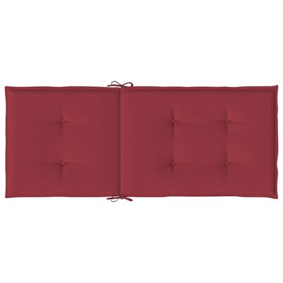 vidaXL Almofadões p/ cadeiras altas jardim 6 pcs tecido vermelho tinto