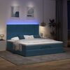 vidaXL Estrutura cama otomana colch&otilde;es 180x200 cm veludo azul escuro
