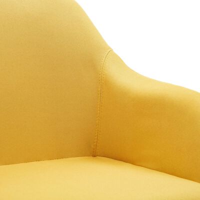 vidaXL Cadeiras de jantar giratórias 6 pcs tecido amarelo