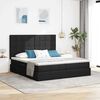 vidaXL Cama com Armazenamento Preto 200 x 200 cm Couro Sint&eacute;tico