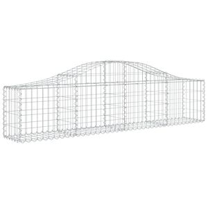 vidaXL Cesto gabi&atilde;o arqueado 200x30x40/60 cm ferro galvanizado